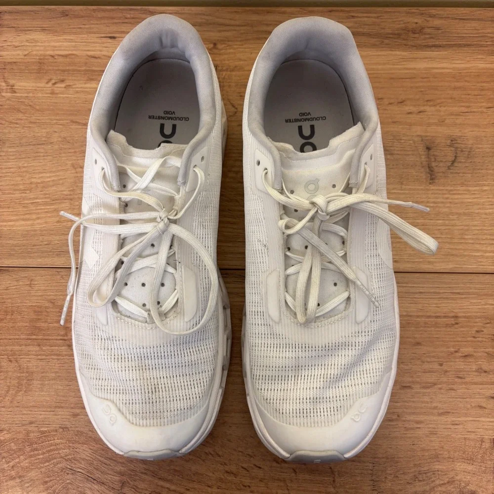 ON Cloudmonster Void Shoes White Women Size 10 Running Athletic Gym Comfort Walk